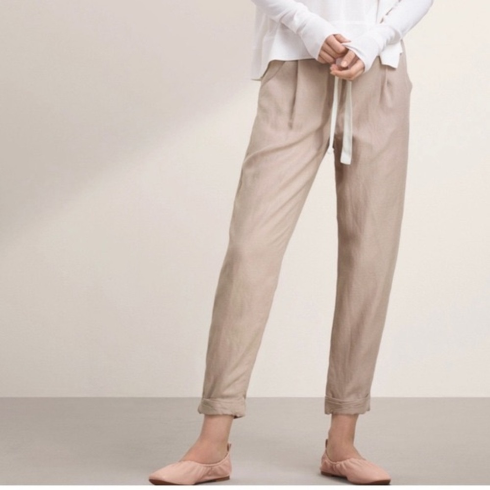 Aritzia  Wilfred Linen Allant Pant Taupe